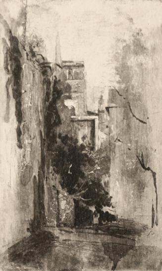 Tina Blau, Venedig, Calle oder Kanal, 1876/1879, Öl, unbekannter Verbleib