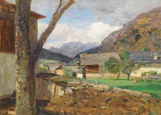 Tina Blau, Aus dem Oetztal, 1901, Öl auf Holz, 23,8 × 33,1 cm, Privatbesitz, Wien