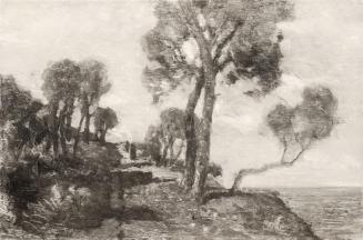 Tina Blau, Pirano, 1913, Öl auf Holz, unbekannter Verbleib
