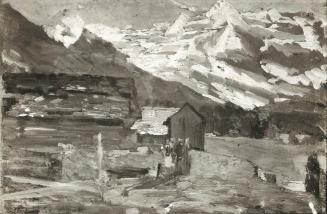 Tina Blau, Die Jungfrau. Wengen, 1899, Öl, unbekannter Verbleib