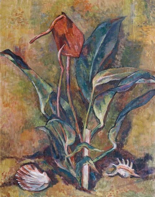 Alfred Wickenburg, Stillleben mit Anthurium, 1942, Öl auf Leinwand, 82,5 x 65,5 cm, Belvedere,  ...