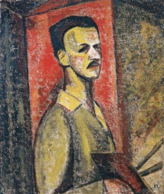 Alfred Wickenburg, Selbstporträt, 1921, Öl auf Leinwand, 77 × 65 cm, Neue Galerie Graz Universa ...