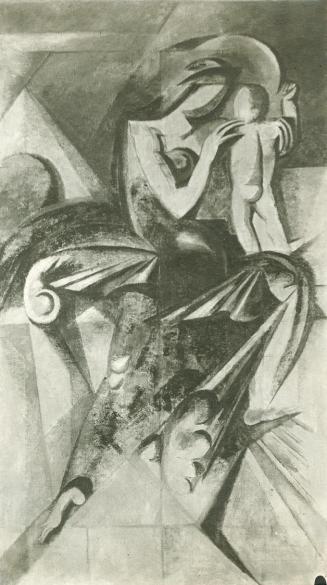 Alfred Wickenburg, Rote Madonna, 1921, Öl auf Leinwand, Im Krieg verbrannt