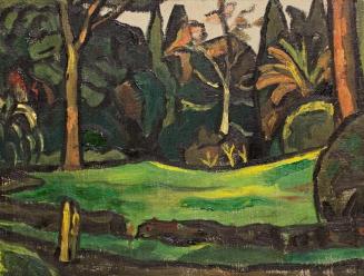Alfred Wickenburg, Park der Villa Strohl-Fern II, 1922, Öl auf Leinwand, 41 × 52 cm, Privatbesi ...