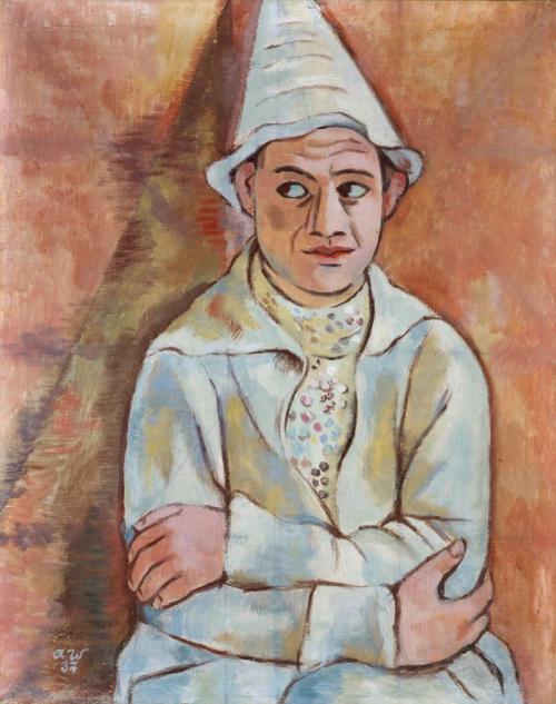 Alfred Wickenburg, Pierrot, 1937, Öl auf Leinwand, 91 × 72 cm, Privatbesitz, München