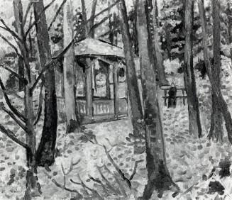 Alfred Wickenburg, Der Pavillon, 1942, Öl auf Leinwand, 54,5 × 65 cm, Verbleib unbekannt