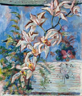 Alfred Wickenburg, Orchideen, 1943, Öl auf Leinwand, 53,5 × 49 cm, Verbleib unbekannt