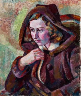 Alfred Wickenburg, Dame mit Kapuze, 1943, Öl auf Leinwand, 65,5 × 55,5 cm, Neue Galerie Graz Un ...