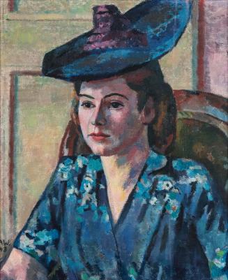 Alfred Wickenburg, Porträt Dina Kerciku, 1943, Öl auf Leinwand, 64 × 54 cm, Privatbesitz
