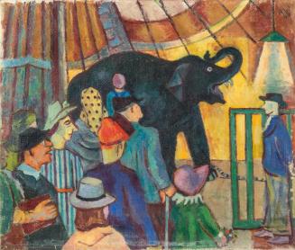 Alfred Wickenburg, Zirkus, 1943, Öl auf Leinwand, 54 × 64 cm, Stadtgemeinde Kapfenberg