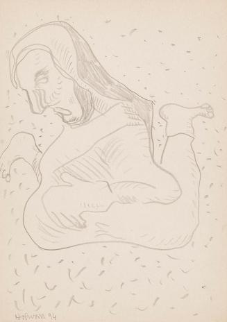 Kurt Hüpfner, Ohne Titel, 1994, Bleistift auf Papier, kaschiert auf Karton, 29,7 × 21 cm, Priva ...