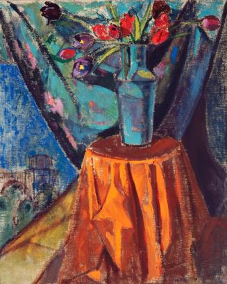 Alfred Wickenburg, Stillleben mit Tulpen, 1919/1920, Öl auf Leinwand, 109 × 88 cm, Privatbesitz