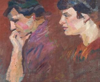 Alfred Wickenburg, Zwei weibliche Kopfstudien, 1911/1913, Öl auf Leinwand, 53 × 66 cm, Privatbe ...