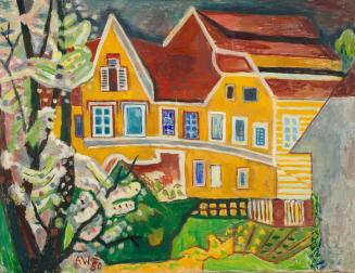 Alfred Wickenburg, Altes Haus im Frühling, 1950, Öl auf Leinwand, 99,4 x 129,5 cm, Privatbesitz ...