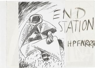 Kurt Hüpfner, Konvolut "Endstation" (7 Blätter), um 1997, Fotokopien, mit Kreide bearbeitet, 30 ...