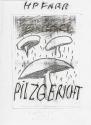 Kurt Hüpfner, Konvolut "Pilzgericht" (5 Blätter), 1991, Fotokopien, mit Kreide bearbeitet, 41 × ...