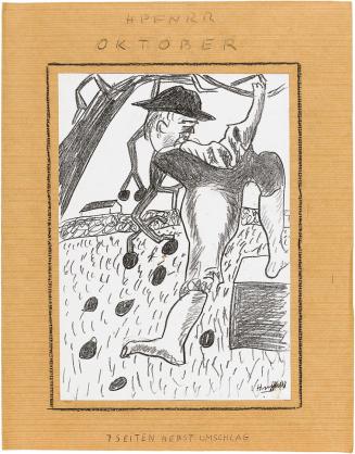 Kurt Hüpfner, Konvolut "Oktober" (8 Blätter), um 2000, Fotokopien, teilweise mit Bleistift bear ...