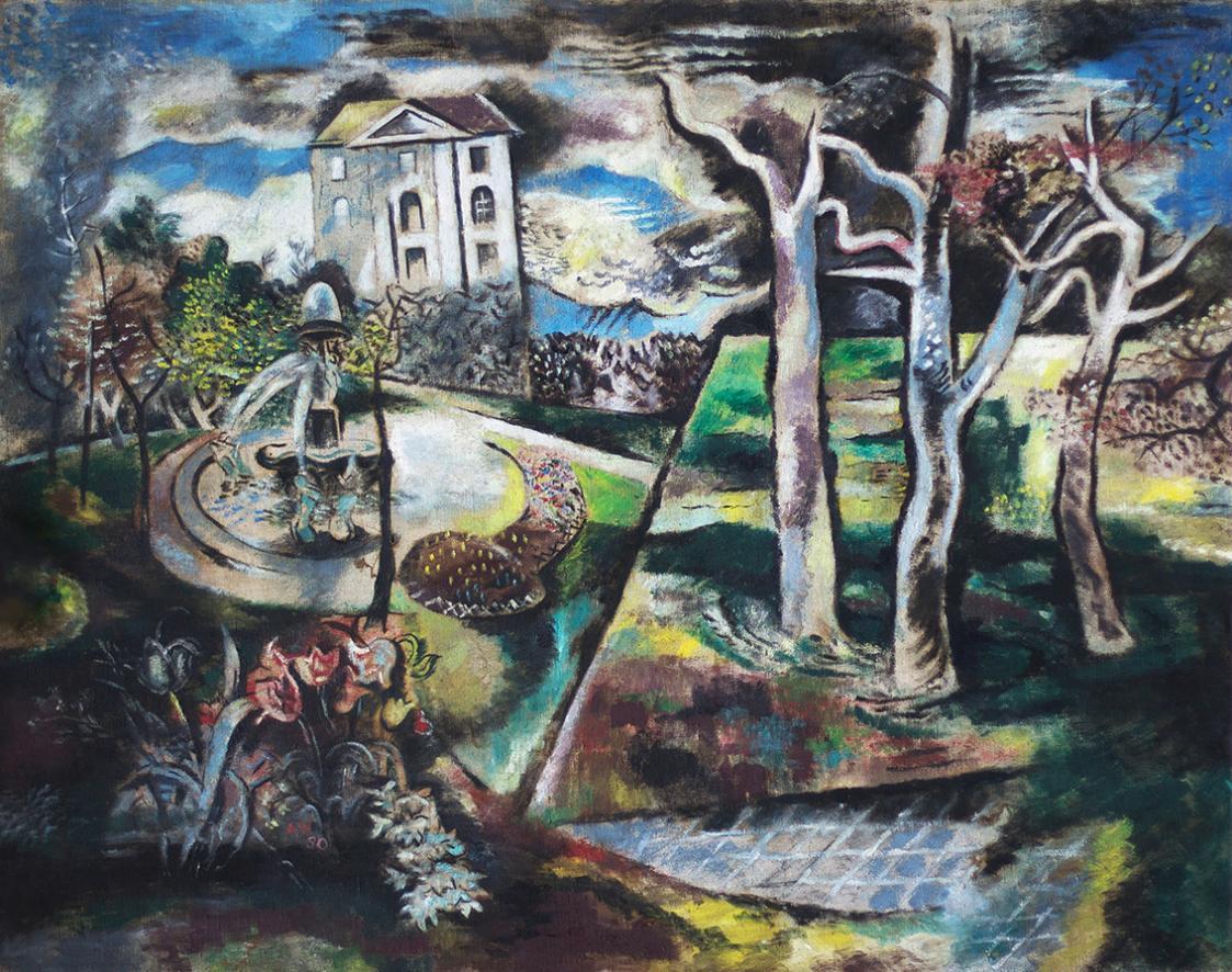 Alfred Wickenburg, Frühling im Park, 1930, Öl auf Leinwand, 137 × 168 cm, Leopold Privatsammlun ...