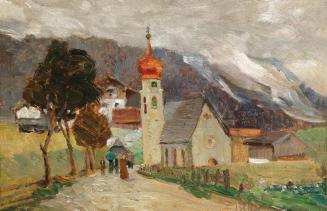 Tina Blau, Partie aus St. Anton, 1902, Öl auf Holz, 17 × 26 cm, Privatbesitz, Courtesy Galerie  ...