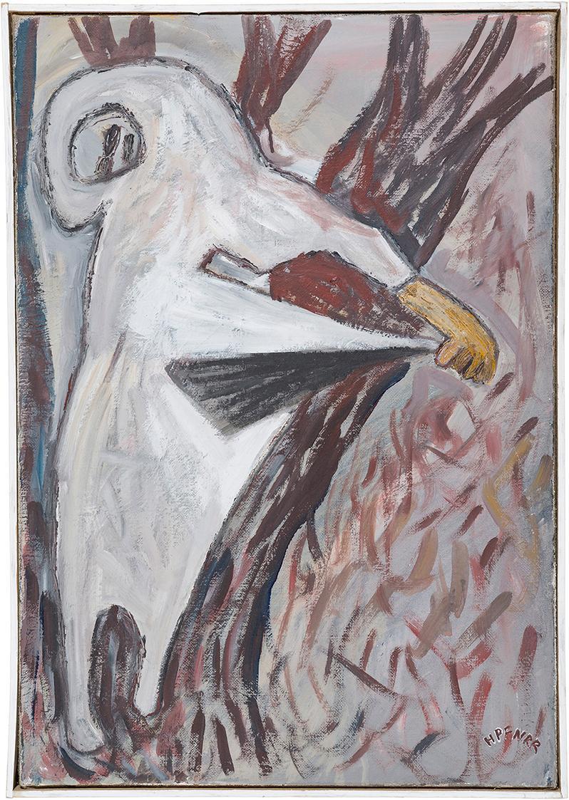 Kurt Hüpfner, Novemberwald, 1995, Acryl auf Leinwand, 53 × 37 cm, Privatbesitz, Wien