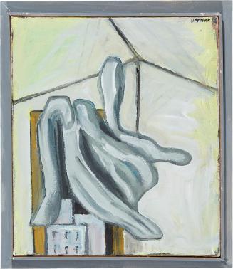 Kurt Hüpfner, Vorhangwolke, 1997, Acryl auf Leinwand, 39,7 × 34 cm, Privatbesitz, Wien