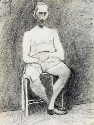 Kurt Hüpfner, Portrait, 1973, Bleistift und Buntstift auf Papier, 52 × 37 cm, Privatbesitz, Wie ...