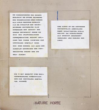 Kurt Hüpfner, Beschwörung, 1977, Collage, Schablonenschrift, Tusche, Bleistift auf Karton, 81,5 ...