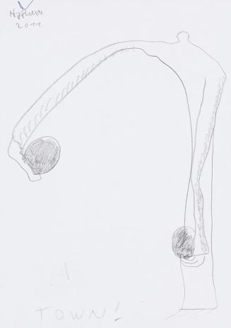 Kurt Hüpfner, Town, 2011, Bleistift auf Papier, 29,7 × 21 cm, Privatbesitz, Wien