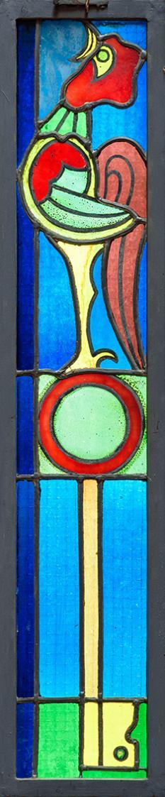 Alfred Wickenburg, Hl. Petrus, 1962, Bleiverglasung, 100 × 20,2 cm, St. Joseph in Greith, Pfarr ...