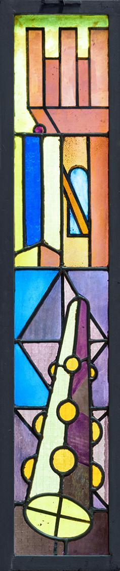 Alfred Wickenburg, Hl. Jacobus der Jüngere, 1962, Bleiverglasung, 100 × 20,2 cm, St. Joseph in  ...
