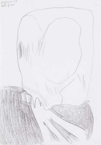 Kurt Hüpfner, Alte Frau, 1991, Bleistift auf Papier, kaschiert auf Karton, 29,7 × 21 cm, Privat ...